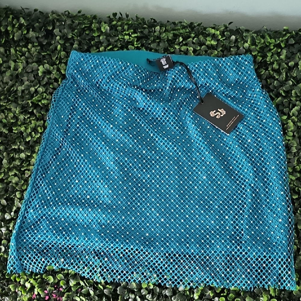 Sincerely Jules Blue Sequin Mini Pencil Skirt